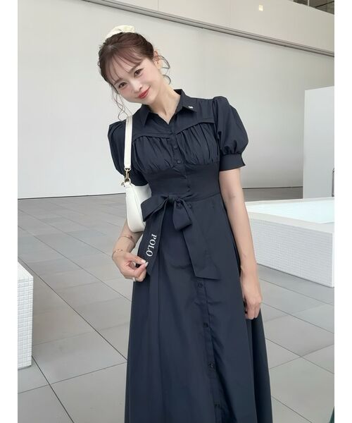 POLOBCSコラボ】コルセットスウィッチングシャツワンピース