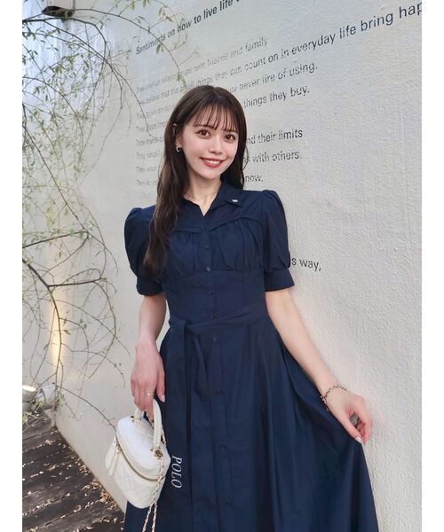 ダズリン【POLO BCS コラボ】コルセットスウィッチングシャツワンピース POLOBCSコラボ】コルセットスウィッチングシャツワンピース