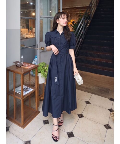 POLOBCSコラボ】コルセットスウィッチングシャツワンピース