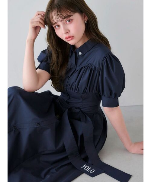 ダズリン【POLO BCS コラボ】コルセットスウィッチングシャツワンピース POLOBCSコラボ】コルセットスウィッチングシャツワンピース