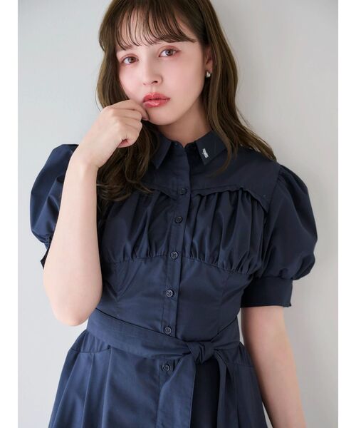 POLOBCSコラボ】コルセットスウィッチングシャツワンピース