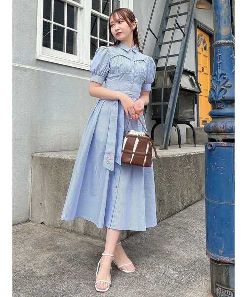 POLOBCSコラボ】コルセットスウィッチングシャツワンピース