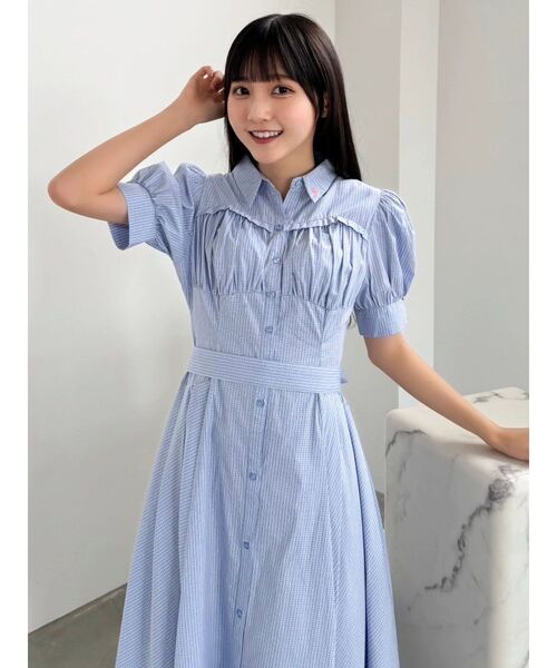 魅力的な POLOBCSコラボ】コルセットスウィッチングシャツワンピース ワンピース