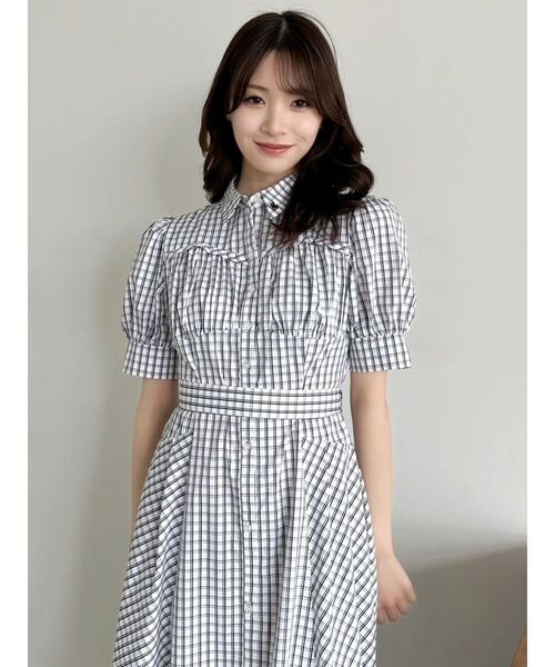 【POLOBCSコラボ】コルセットスウィッチングシャツワンピース　Mサイズ POLOBCSコラボ】コルセットスウィッチングシャツワンピース