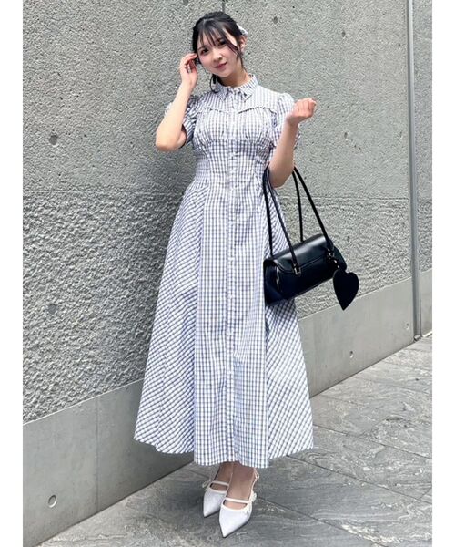 POLOBCSコラボ】コルセットスウィッチングシャツワンピース