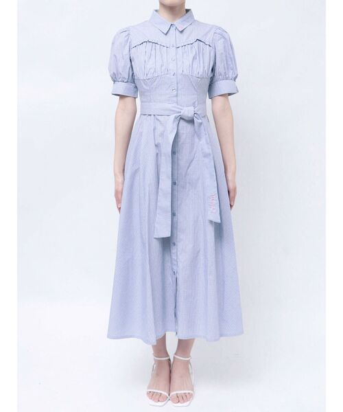 ダズリン【POLO BCS コラボ】コルセットスウィッチングシャツワンピース POLOBCSコラボ】コルセットスウィッチングシャツワンピース