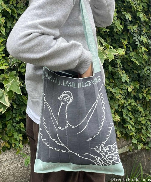 KNT365(ケイエヌティサンロクゴ)の「Knitty Phoenix(トートバッグ・レディース・グレー・FREE)」の4枚目の写真