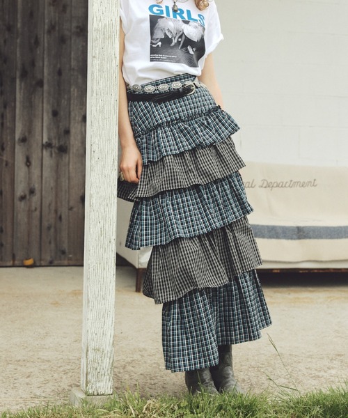 CHECK TIERED SKIRT（スカート）｜ROSE BUD（ローズバッド）の