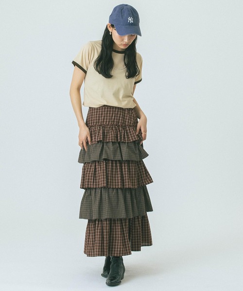 セール】CHECK TIERED SKIRT（スカート）｜ROSE BUD（ローズ