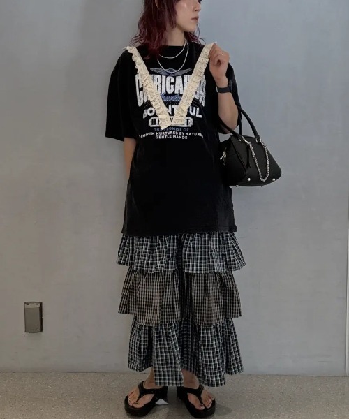 セール】CHECK TIERED SKIRT（スカート）｜ROSE BUD（ローズ