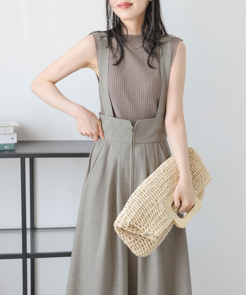 AMELY（エミリー）の「フレアジャンパースカート（スカート・レディース・ブラック/ブラウン系1/杢グレー/ベージュ系・フリー）」の16枚目の写真