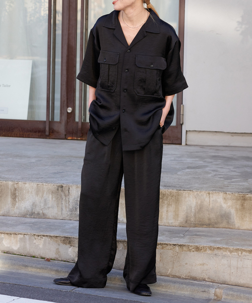 OUTDOOR PRODUCTS(アウトドアプロダクツ)の「追加 RELAXイージーパンツ セットアップ対応(スラックス・レディース・ブラック・36/38)」の2枚目の写真