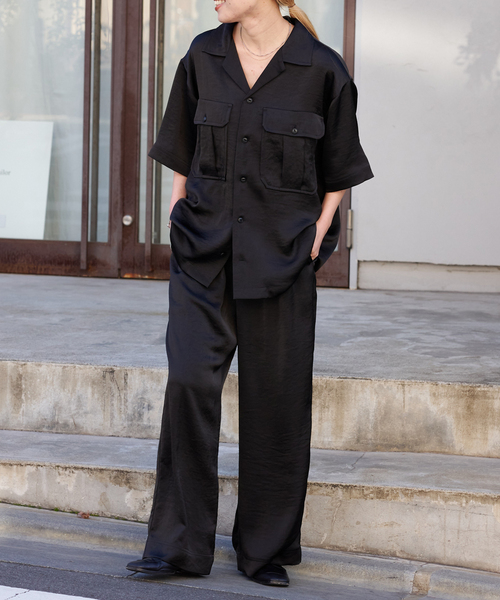 OUTDOOR PRODUCTS(アウトドアプロダクツ)の「追加 RELAXイージーパンツ セットアップ対応(スラックス・レディース・ブラック・36/38)」の3枚目の写真