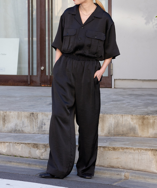 OUTDOOR PRODUCTS(アウトドアプロダクツ)の「追加 RELAXイージーパンツ セットアップ対応(スラックス・レディース・ブラック・36/38)」の4枚目の写真