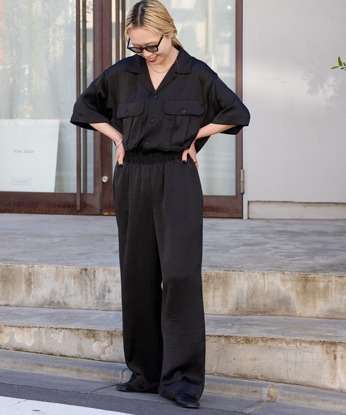 OUTDOOR PRODUCTS(アウトドアプロダクツ)の「追加 RELAXイージーパンツ セットアップ対応(スラックス・レディース・ブラック・36/38)」の5枚目の写真