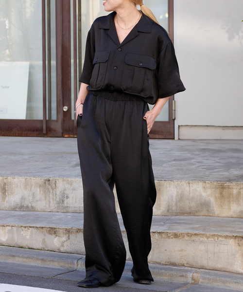 OUTDOOR PRODUCTS(アウトドアプロダクツ)の「追加 RELAXイージーパンツ セットアップ対応(スラックス・レディース・ブラック・36/38)」の8枚目の写真