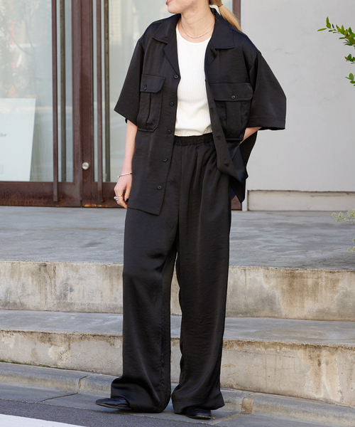 OUTDOOR PRODUCTS(アウトドアプロダクツ)の「追加 RELAXイージーパンツ セットアップ対応(スラックス・レディース・ブラック・36/38)」の9枚目の写真