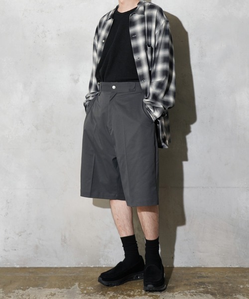 SUNNY  SPORTS（サニースポーツ）の「SUNNY SPORTS / サニースポーツ LIGHT TWILL BAGGY SHORTS ライトツイル バギーショーツ Aラインシルエット ワイド ビッグ ショートパンツ（その他パンツ・メンズ・チャコールグレー/ブラック・LARGE/MEDIUM）」の12枚目の写真