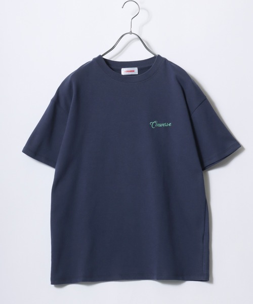 CONVERSE(コンバース)の「CONVERSE(コンバース)ドライ素材 シューズグラフィックバックプリントTシャツ レディース(Tシャツ/カットソー・レディース・グリーン/オフホワイト/ネイビー/スミクロ・M/L)」の19枚目の写真