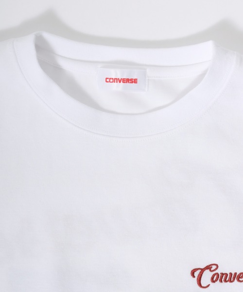 CONVERSE(コンバース)の「CONVERSE(コンバース)ドライ素材 シューズグラフィックバックプリントTシャツ レディース(Tシャツ/カットソー・レディース・グリーン/オフホワイト/ネイビー/スミクロ・M/L)」の12枚目の写真