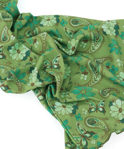 anap mimpi（アナップミンピ）の「レトロ フラワー ワッフル フレア 裾メロウ パンツ（その他パンツ・レディース・ミント/オレンジ・FREE）」の12枚目の写真