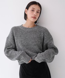 クルーネッククロップドニット