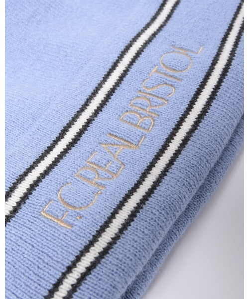 F.C.Real Bristol（エフシーレアルブリストル）の「NEW ERA SUPPORTER KNIT CAP（ニットキャップ/ビーニー・メンズ・ブラック/ライトブルー・FREE）」の6枚目の写真