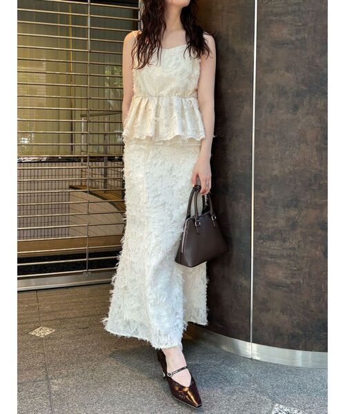 LAGUNAMOON（ラグナムーン）の「カットジャガードナロースカート（スカート・レディース・ブラック/アイボリー・SMALL/MEDIUM）」の20枚目の写真