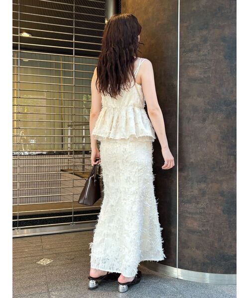 LAGUNAMOON（ラグナムーン）の「カットジャガードナロースカート（スカート・レディース・ブラック/アイボリー・SMALL/MEDIUM）」の21枚目の写真