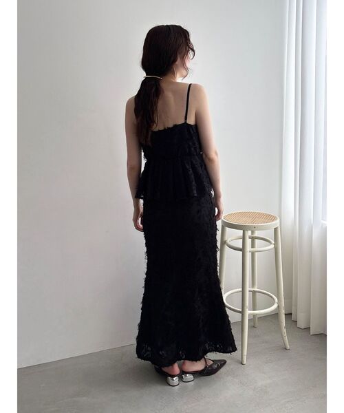 LAGUNAMOON（ラグナムーン）の「カットジャガードナロースカート（スカート・レディース・ブラック/アイボリー・SMALL/MEDIUM）」の14枚目の写真