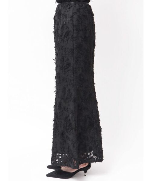 LAGUNAMOON（ラグナムーン）の「カットジャガードナロースカート（スカート・レディース・ブラック/アイボリー・SMALL/MEDIUM）」の16枚目の写真