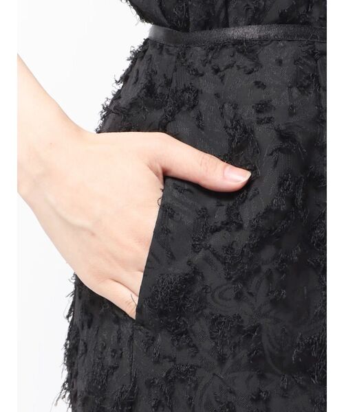 LAGUNAMOON（ラグナムーン）の「カットジャガードナロースカート（スカート・レディース・ブラック/アイボリー・SMALL/MEDIUM）」の9枚目の写真