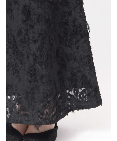 LAGUNAMOON（ラグナムーン）の「カットジャガードナロースカート（スカート・レディース・ブラック/アイボリー・SMALL/MEDIUM）」の10枚目の写真