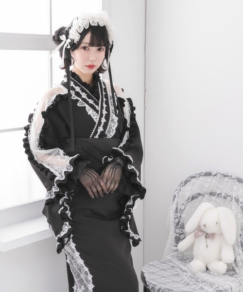 バラパール十字架レースフリル浴衣（浴衣）｜DearMyLove（ディア