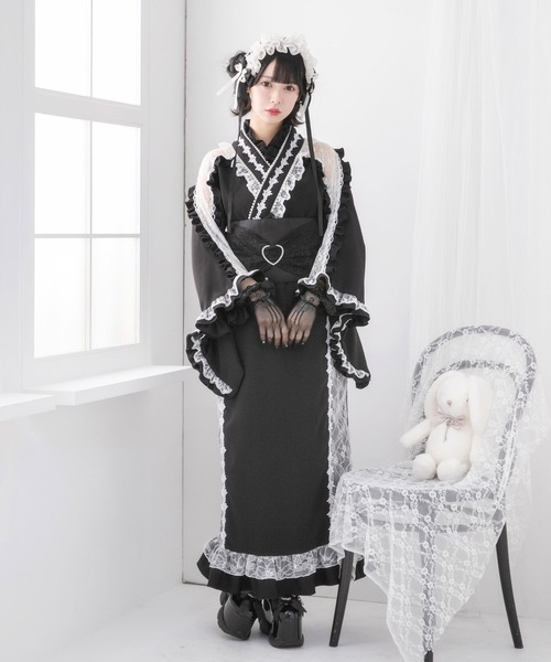 バラパール十字架レースフリル浴衣（浴衣）｜DearMyLove（ディア