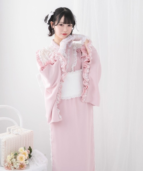 バラパール十字架レースフリル浴衣（浴衣）｜DearMyLove（ディア