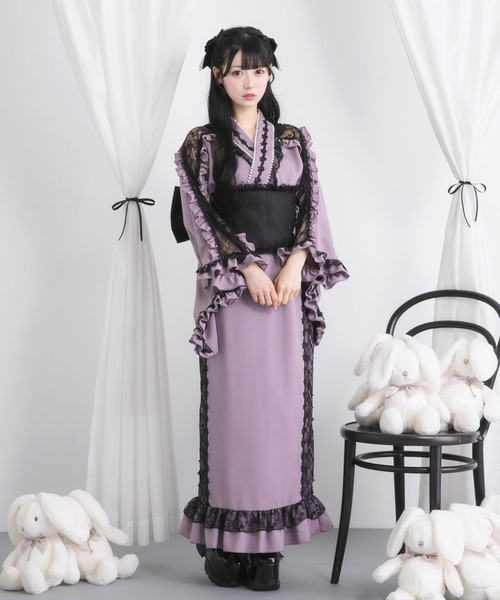 バラパール十字架レースフリル浴衣（浴衣）｜DearMyLove（ディア