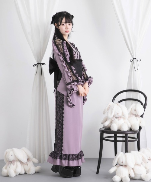 バラパール十字架レースフリル浴衣（浴衣）｜DearMyLove（ディア