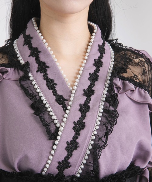 バラパール十字架レースフリル浴衣（浴衣）｜DearMyLove（ディア