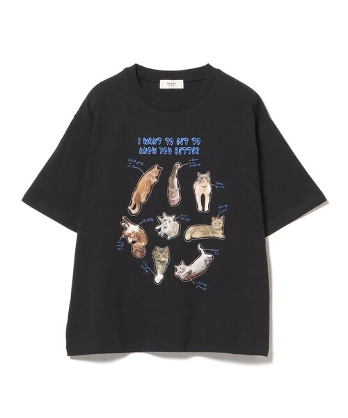BEAMS HEART（ビームスハート）の「ネコ フォト コラージュ Tシャツ（Tシャツ/カットソー・レディース・オフホワイト/ブラック/ホワイト系その他5/ブラック系その他4・FREE）」の3枚目の写真