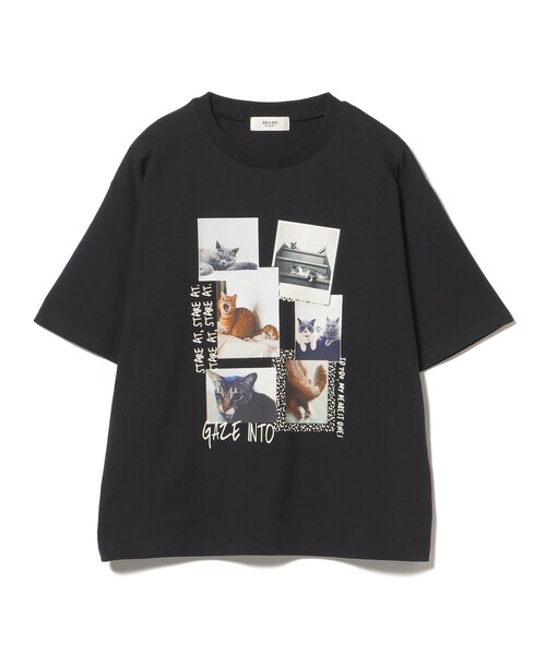 BEAMS HEART（ビームスハート）の「ネコ フォト コラージュ Tシャツ（Tシャツ/カットソー・レディース・オフホワイト/ブラック/ホワイト系その他5/ブラック系その他4・FREE）」の11枚目の写真