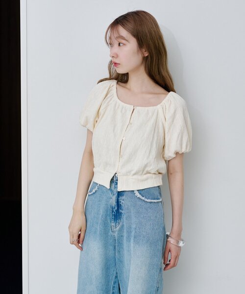 Kastane - kastane ♡ トップス セール】【2WAY】ケーブルカットトップス（Tシャツ/カットソー