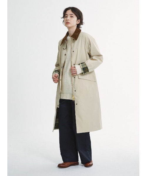 バブアー タグ付き 美品 ステンカラーコート ベージュ サイズS Barbour ステンカラーコート コート 「SHIPS別注」Barbour: 3/4