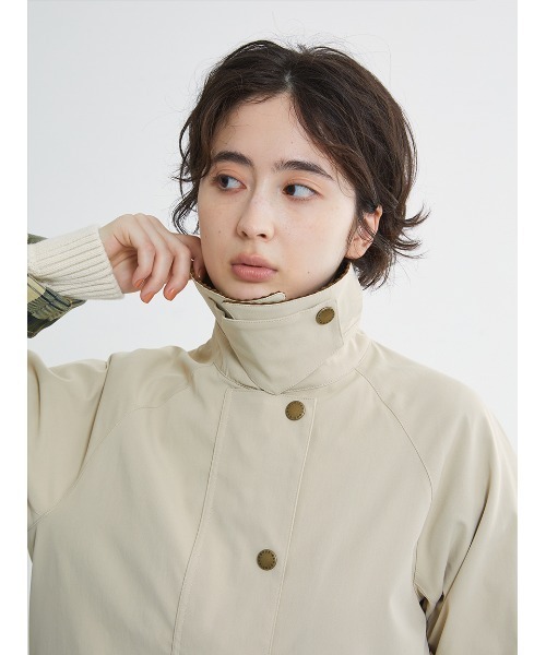 Barbour（バブアー）の「【CALDBECK / カルドベック】 ノンワックス コート"Japan Exclusive"（ステンカラーコート・レディース・ブラック/ライトベージュ/カーキ・SMALL/MEDIUM/LARGE）」の15枚目の写真