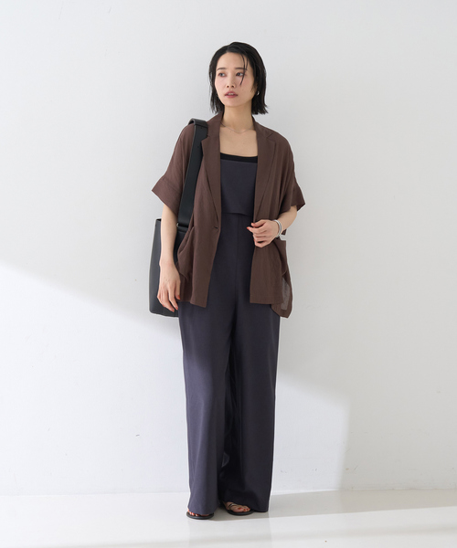 Rouge vif（ルージュヴィフ）の「フレアストレートワイドサロペット（サロペット/オーバーオール・レディース・ブラウン/グレー・38/36）」の18枚目の写真
