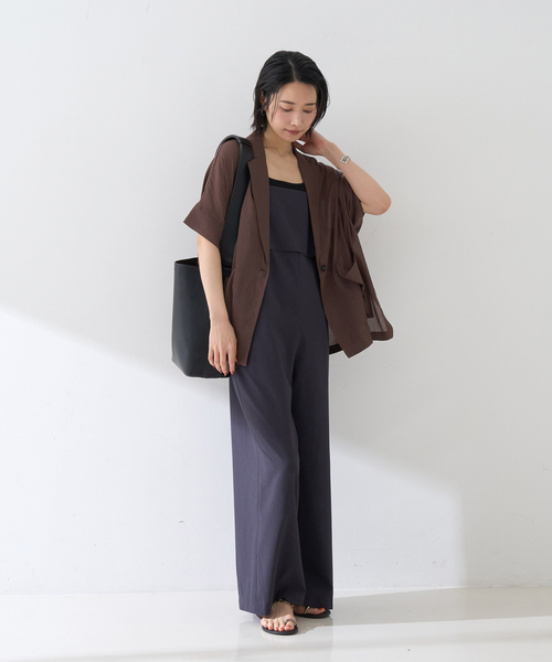 Rouge vif（ルージュヴィフ）の「フレアストレートワイドサロペット（サロペット/オーバーオール・レディース・ブラウン/グレー・38/36）」の19枚目の写真