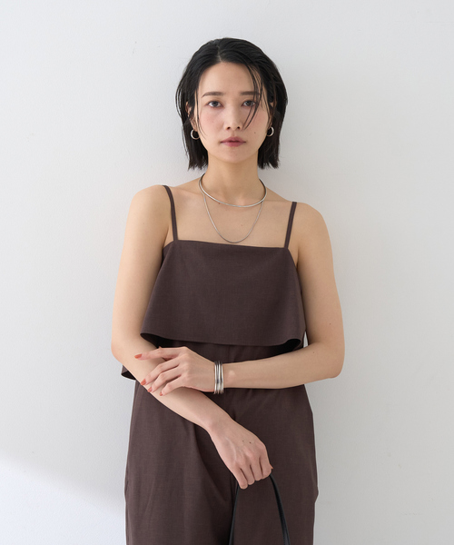 Rouge vif（ルージュヴィフ）の「フレアストレートワイドサロペット（サロペット/オーバーオール・レディース・ブラウン/グレー・38/36）」の21枚目の写真