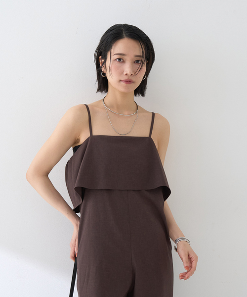 Rouge vif（ルージュヴィフ）の「フレアストレートワイドサロペット（サロペット/オーバーオール・レディース・ブラウン/グレー・38/36）」の22枚目の写真