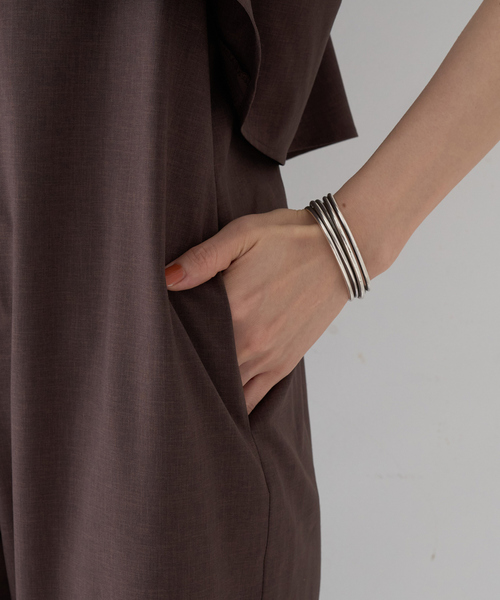 Rouge vif（ルージュヴィフ）の「フレアストレートワイドサロペット（サロペット/オーバーオール・レディース・ブラウン/グレー・38/36）」の8枚目の写真