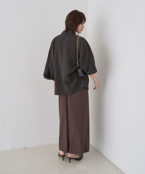 Rouge vif(ルージュヴィフ)の「フレアストレートワイドサロペット(サロペット/オーバーオール・レディース・ブラウン/グレー・38/36)」の22枚目の写真